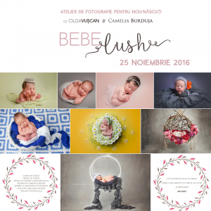 Atelier de fotografie pentru nou-nascuti cu Olga Vuscan si Camelia Burduja in Cluj